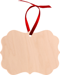 UNISUB 4734 Natural Wood Ornament Benelux sublimation blanks - 2.76" x 3.95"  with Ribbon (case of 25) - Sublimax